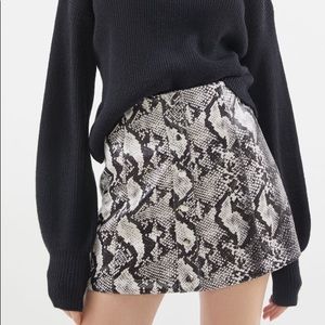 NWT Urban Outfitters Snake Print Button Skirt